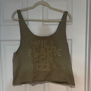 Aerie Olive Graphic Crop Top